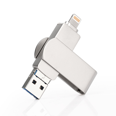 محركات فلاش USB OTG الفضية نقل بيانات سريع وسهل مع وظيفة التوصيل والتشغيل