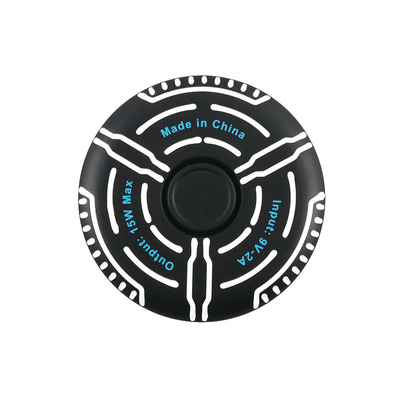 مربع دعم الشاحن اللاسلكي متعدد الوظائف طباعة الشعار مؤشر ضوء الدوار Fidget