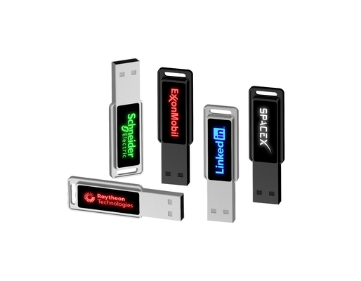 محرك أقراص فلاش عالي السرعة كريستال USB مع ضوء LED لامع