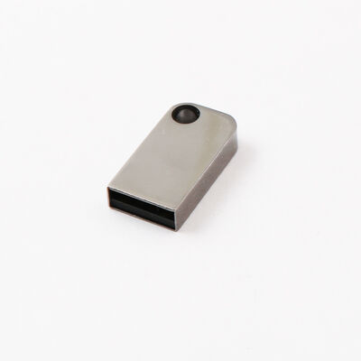 محرك فلاش USB صغير مع ثقب يمكن أن يضع مفتاح سلسلة معدنية محرك فلاش USB يمكن تخصيص شعار الليزر