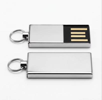 الفضة مع سبيكة الزنك الملمعة محرك أقراص فلاش USB المعدنية بما في ذلك رقائق فلاش HY مناسبة لاحتياجات نقل البيانات بسرعة وآمنة