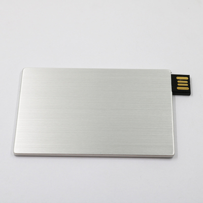 ذاكرة كاملة 2.0 بطاقة ائتمان USB عصاs 64 جيجا بايت 128 جيجا بايت 20 ميجا بايت / ثانية مادة معدنية