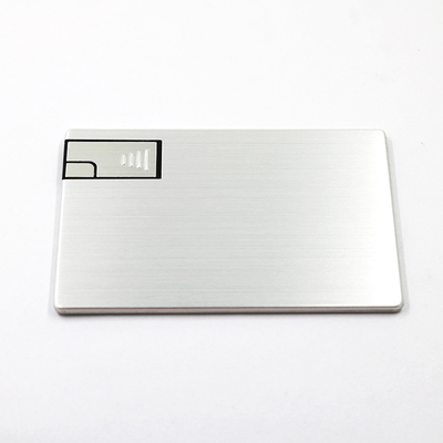 بطاقة الائتمان المعدنية الفضية 2.0 USB عصاs 16GB 32GB ROSH المعتمدة