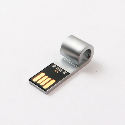 محرك فلاش USB معدني على شكل صافرة شعار ليزر فضي USB 2.0 Memory Stick