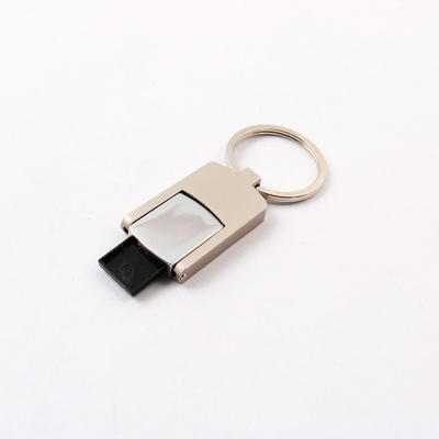 محرك فلاش USB معدني 2.0 UDP فلاش رقاقة جسم فضي مع حلقة مفاتيح