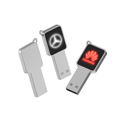 محرك أقراص فلاش USB عالي السرعة مع جسم معدني / بلاستيكي ضوء LED يضيء عند العمل
