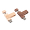 USB A ونوع c محرك أقراص فلاش USB خشبي مع نوع واجهة USB2.0/3.0 لنقل البيانات السريع