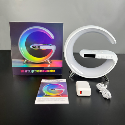 مع LED مع ساعة مع مكبر الصوت مع بلوتوث شاحن لاسلكي سريع 15W