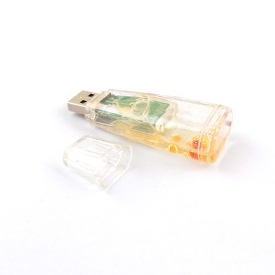 بلاستيكي سائل USB فلاش محرك القيادة الجانبي البلاستيكي داخل البطة يمكن تخصيص صنع
