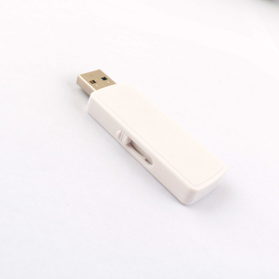 ذاكرة USB بلاستيكية سوداء / بيضاء معاد تدويرها أحجام ذاكرة مخصصة 1G-1TB درجة حرارة تشغيل 0.C-60.C