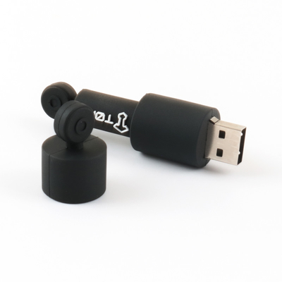 تشفير البيانات المستديرة محركات فلاش USB مخصصة PVC / مواد السيليكون