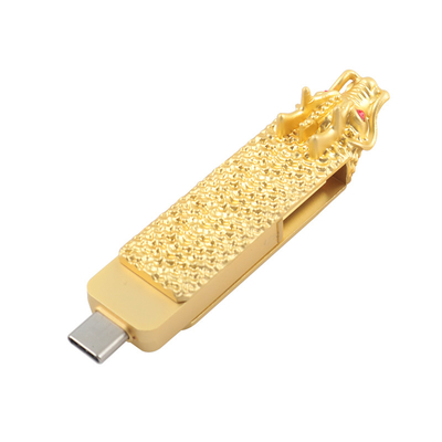 محرك فليش ذو شكل تنين من نوع C و USB مع قراءة سريعة وكتابة 3.0 usb