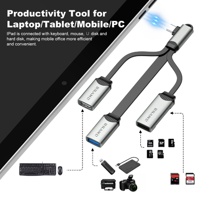 قراءة بطاقة TF بطاقة SD كابل مركز البيانات لـ USB 2.0 و USB 3.0