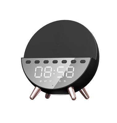 شاحن لاسلكي سريع 15W مع مكبر صوت بلوتوث و ضوء 131 * 75 * 146MM حجم الجسم