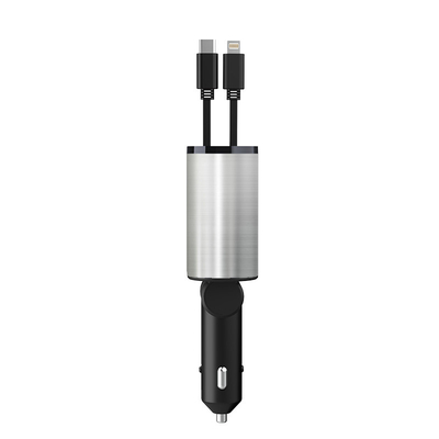 شاحن سيارات صغير 139*65*34.5ملم مع 2 أجزاء USB مخرج 5 فولت / 2.4A