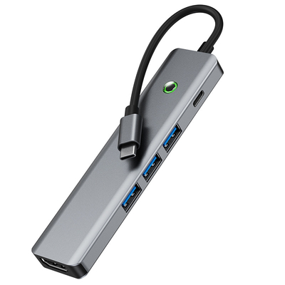 محطة البيانات متعددة الوظائف USB C هوب محول ذكي مع سرعة نقل 5Gbps