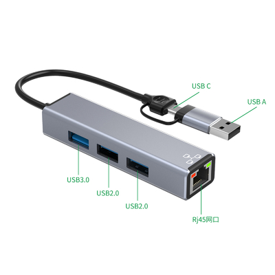 محور USB C المدمج المحمول محور USB الموسع محور USB لنقل البيانات السريع