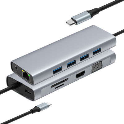 ألومنيوم سريع متعددة الموانئ HDMI محور و USB لتحسين الاتصال