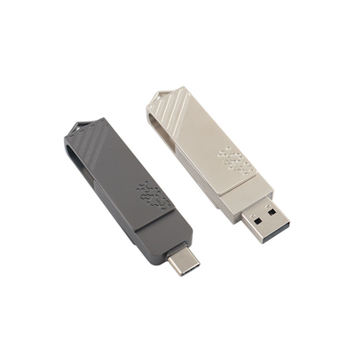 نوع C معدني شكل التواء سرعة سريعة USB فلاش درايف 3.0 و USB 2.0 و نوع C