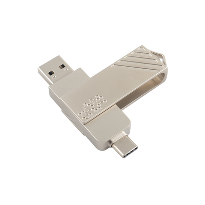 نوع C معدني شكل التواء سرعة سريعة USB فلاش درايف 3.0 و USB 2.0 و نوع C