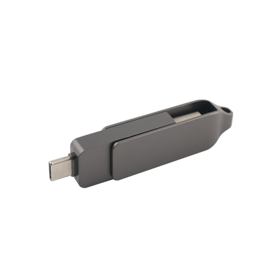 بندقية سوداء معدنية من النوع C محركات فلاش USB تشكيل التواء السرعة السريعة 3.0 و 3.0