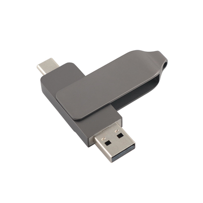 بندقية سوداء معدنية من النوع C محركات فلاش USB تشكيل التواء السرعة السريعة 3.0 و 3.0