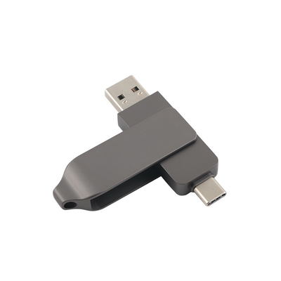 بندقية سوداء معدنية من النوع C محركات فلاش USB تشكيل التواء السرعة السريعة 3.0 و 3.0