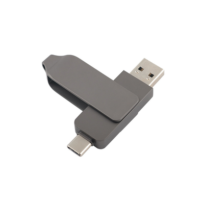 بندقية سوداء معدنية من النوع C محركات فلاش USB تشكيل التواء السرعة السريعة 3.0 و 3.0