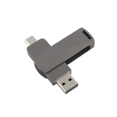 مسدس أسود معدني من النوع C محركات محركات فلاش USB مع سرعة سريعة 3.0 و 3.0 أشكال التواء