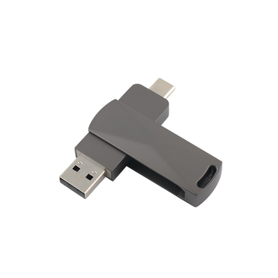 مسدس أسود معدني من النوع C محركات محركات فلاش USB مع سرعة سريعة 3.0 و 3.0 أشكال التواء