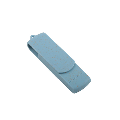المواد القابلة لإعادة التدوير محرك أقراص USB فلاش مع نوع C U القرص لتخزين البيانات