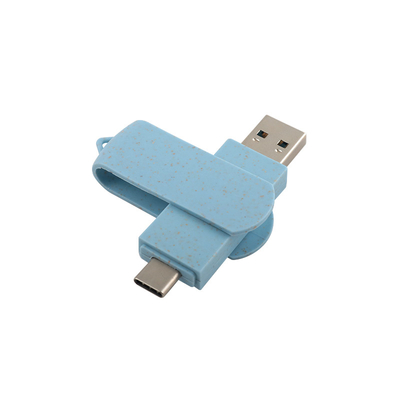 المواد القابلة لإعادة التدوير محرك أقراص USB فلاش مع نوع C U القرص لتخزين البيانات