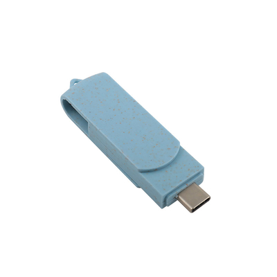 المواد القابلة لإعادة التدوير محرك أقراص USB فلاش مع نوع C U القرص لتخزين البيانات