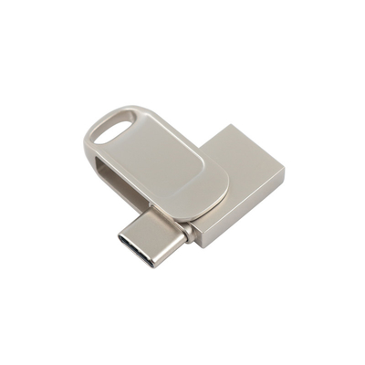 محرك أقراص فلاش USB مزدوج معدني مع حماية كلمة مرور وسرعة متوافقة من النوع C