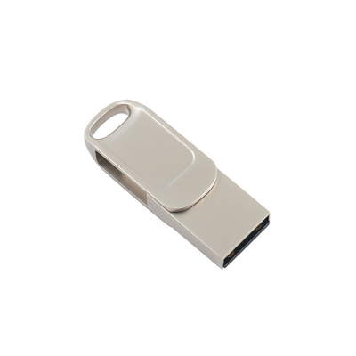 محرك أقراص فلاش USB مزدوج معدني مع حماية كلمة مرور وسرعة متوافقة من النوع C