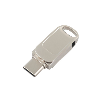 شعار ليزر جيد جسم معدني فضي نوع C محرك أقراص فلاش USB دعم USB 3.0 3.1 3.2