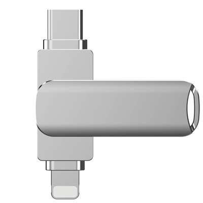 محرك أقراص USB فلاش 2 في 1 مع حماية كلمة مرور وغلاف معدني متين
