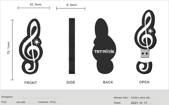 Make Design By Free PVC USB Shape Follow Customer Design Make Very Fast