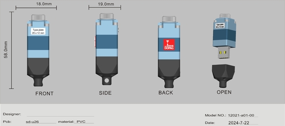 محركات أقراص فلاش USB مخصصة مع تشفير البيانات وتحويل الفن السريع بعد طلب العميل