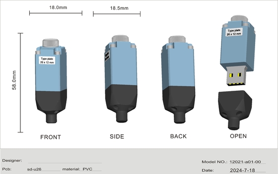 محركات أقراص فلاش USB مخصصة مع تشفير البيانات وتحويل الفن السريع بعد طلب العميل