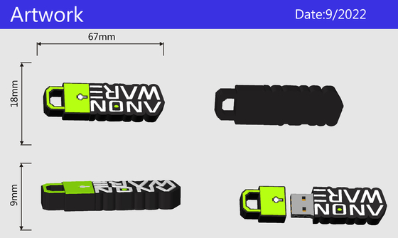 أشكال مخصصة ذاكرة فلاش USB إنتاج البلاستيك أو السيليكون سهل مع العفن المفتوح