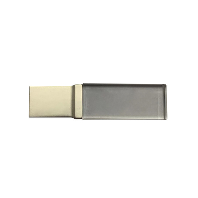 MINI UDP Flash USB Stick 2.0 أكريليك شفاف مع شعار محفور على جزء الكريستال الكبير