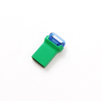 محرك أقراص فلاش USB 3.0 معدني صغير الحجم باللون الأخضر مع شريحة فلاش من الفئة A
