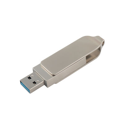 هيكل قديم فضي اللون مع TYPE C USB 128GB 256GB USB عالي السرعة مقاس 71.4*16.8*10.1 ملم