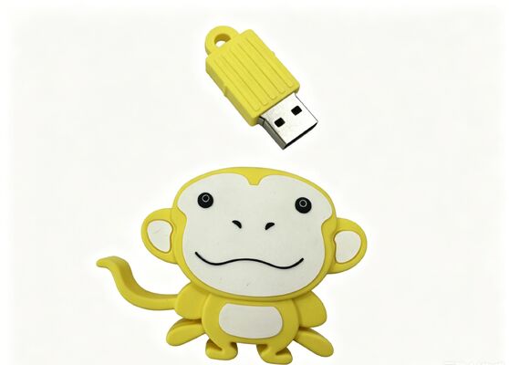 محرك أقراص فلاش USB مخصص على شكل قرد PVC يتميز بخيار تشفير البيانات للتسويق والوصول الآمن للبيانات