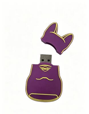 الشكل المفتوح لشعار MINI بواسطة USB مع الشعارات المخصصة المصنوعة معًا بواسطة الشكل من PVC مما يتيح عمليات إنتاج سلسة