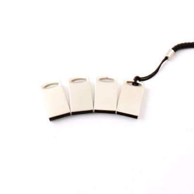 معدن USB مع حلقة مفاتيح معدنية محرك فلاش USB شعار ليزر اتبع التصميم المخصص