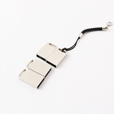 معدن USB مع حلقة مفاتيح معدنية محرك فلاش USB شعار ليزر اتبع التصميم المخصص