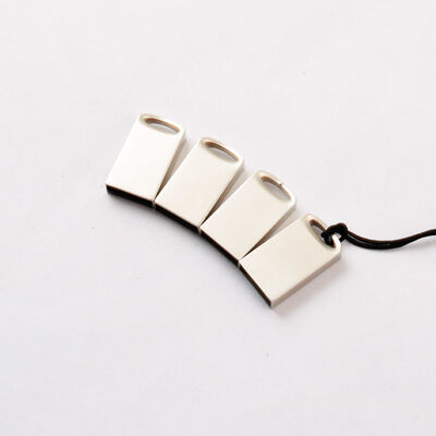 معدن USB مع حلقة مفاتيح معدنية محرك فلاش USB شعار ليزر اتبع التصميم المخصص