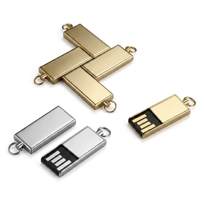 الفضة مع سبيكة الزنك الملمعة محرك أقراص فلاش USB المعدنية بما في ذلك رقائق فلاش HY مناسبة لاحتياجات نقل البيانات بسرعة وآمنة